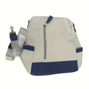 BLUE Large-Capacity Travel Backpack & Tote: Lightweight Soft Nylon, Reversible Shoulder Straps, Multiple Pockets, Fits Teens, Students & Commuters.