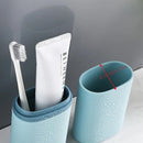 1pc Portable Toothbrush Holder Box, Multi-functional Travel Toothbrush Storage Case, Mouthwash Cup and Toothbrush Container.white