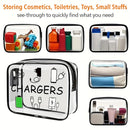 2PCS Fashionable PVC makeup bag, large capacity and easy to clean, with zipper closure. Ideal for travel and daily use, a high-quality storage choice.