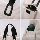 White Large-capacity travel tote bag, lightweight carry-on luggage with shoulder strap, gym bag, portable laptop bag, ideal for short trips, hand-carry style.