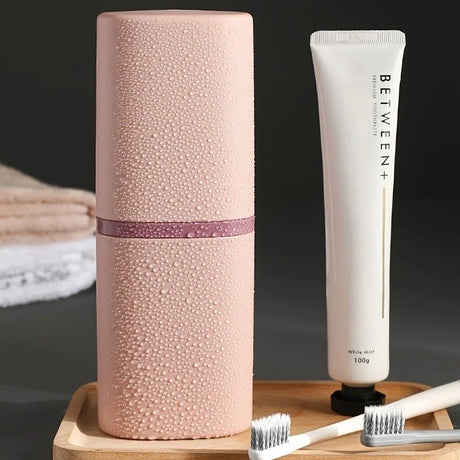 1pc Portable Toothbrush Holder Box, Multi-functional Travel Toothbrush Storage Case, Mouthwash Cup and Toothbrush Container.Sky blue