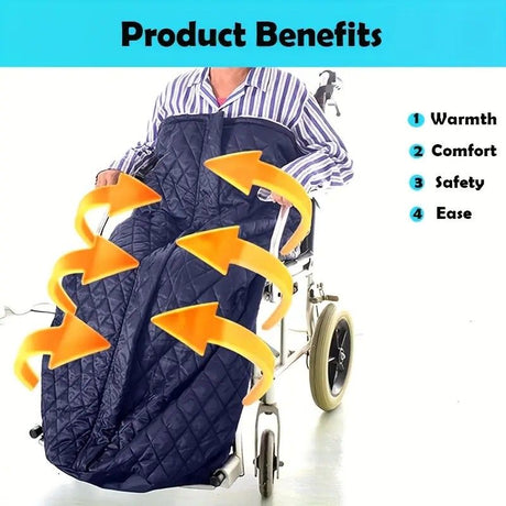 Winter Elderly Wheelchair Heating Blanket | Windproof & Fleece-Lined, Ideal for Both Outings and Home Use(red)