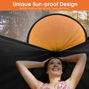 Sun-Protection Outdoor Hammock｜2-in-1 Detachable Mosquito Net, Portable Camping Essential。orange