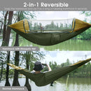 Sun-Protection Outdoor Hammock｜2-in-1 Detachable Mosquito Net, Portable Camping Essential。orange