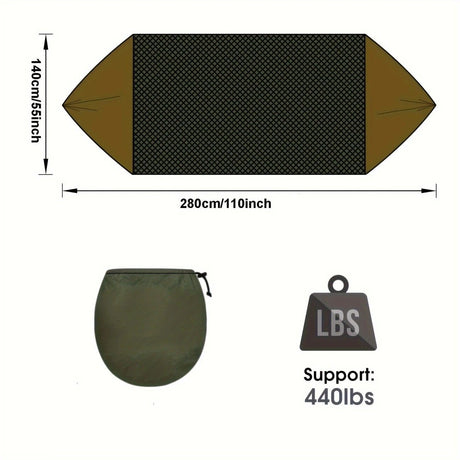 Sun-Protection Outdoor Hammock｜2-in-1 Detachable Mosquito Net, Portable Camping Essential.pitch green