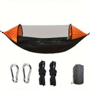 Sun-Protection Outdoor Hammock｜2-in-1 Detachable Mosquito Net, Portable Camping Essential.pitch green