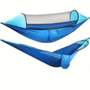 Sun-Protection Outdoor Hammock｜2-in-1 Detachable Mosquito Net, Portable Camping Essential.pitch green