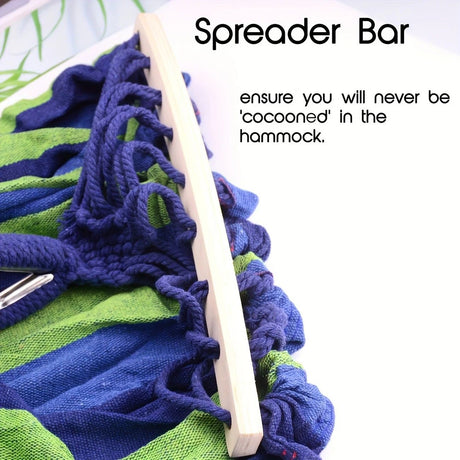 Outdoor Camping Hammock Portable Travel Swing Balance Hammock for Beach Hiking Backyard Relax Chai(2.8*1.5m  BLUE)