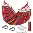 Outdoor Camping Hammock Portable Travel Swing Balance Hammock for Beach Hiking Backyard Relax Chai(2.8*1.5m  BLUE)