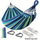 Outdoor Camping Hammock Portable Travel Swing Balance Hammock for Beach Hiking Backyard Relax Chai(2.8*1.5m  BLUE)
