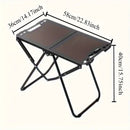 Portable Folding Camping Table Iron Outdoor Picnic Beach BBQ Tailgate Hiking with Storage Bag（BLACK)
