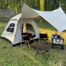 Portable Folding Camping Table Iron Outdoor Picnic Beach BBQ Tailgate Hiking with Storage Bag（BLACK)
