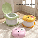 Car Folding Potty, cute cartoon design, folds in seconds for easy carrying, widened seat ring for comfort and stability, suitable for both home and travel.(YELLOW)
