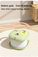 Car Folding Potty, cute cartoon design, folds in seconds for easy carrying, widened seat ring for comfort and stability, suitable for both home and travel.(YELLOW)