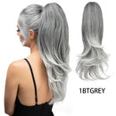 Clip-on Ponytail Hairpiece — Dual-use design, rotate 180° to switch between styles. Made of synthetic fiber, it's easy and quick to wear. Special craftsmanship ensures a natural, realistic look once put on.(colour mixture:12H24)