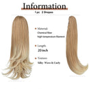 Clip-on Ponytail Hairpiece — Dual-use design, rotate 180° to switch between styles. Made of synthetic fiber, it's easy and quick to wear. Special craftsmanship ensures a natural, realistic look once put on.(colour mixture 27T613)