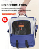 Cat Backpack Carrier - Lightweight, Foldable, Shape-Retaining Travel Bag for Cats and Small Dogs up to 8kg(Milk coffee color)