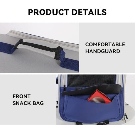 Cat Backpack Carrier - Lightweight, Foldable, Shape-Retaining Travel Bag for Cats and Small Dogs up to 8kg(Milk coffee color)