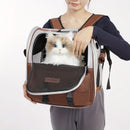 Cat Backpack Carrier - Lightweight, Foldable, Shape-Retaining Travel Bag for Cats and Small Dogs up to 8kg(Sakura powder)