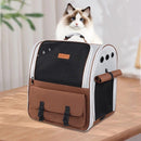 Cat Backpack Carrier - Lightweight, Foldable, Shape-Retaining Travel Bag for Cats and Small Dogs up to 8kg(Sakura powder)