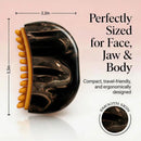 Dual-Sided Lymphatic Massage Brush: Silicone Boosts Circulation, Gua Sha Lifts, Wet & Dry Use, Essential Home Sculpting Tool(shallow wooden-grain)