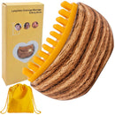 Dual-Sided Lymphatic Massage Brush: Silicone Boosts Circulation, Gua Sha Lifts, Wet & Dry Use, Essential Home Sculpting Tool(shallow wooden-grain)