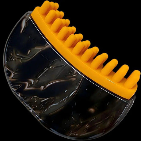 Dual-Sided Lymphatic Massage Brush: Silicone Boosts Circulation, Gua Sha Lifts, Wet & Dry Use, Essential Home Sculpting Tool(Deep wood grain)