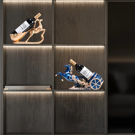 Freestanding Luxury Wine Rack, Stable Partitioned Storage, Hand-Carved 