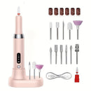 Pink   Wireless Charging Nail Drill, 3-Speed Adjustable, Professional-Level Care in One Tool