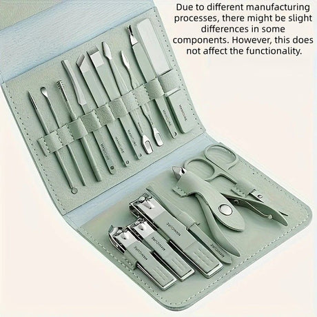 16-Piece Nail Care Set | Portable & Professional, One Box for Hand & Foot Details.purple