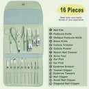 16-Piece Nail Care Set | Portable & Professional, One Box for Hand & Foot Details.purple