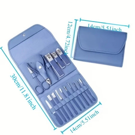 16-Piece Nail Care Set | Portable & Professional, One Box for Hand & Foot Details.purple
