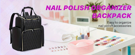 Nail Art Tool Storage Backpack: Removable Compartments, High-Capacity Categorized Storage, Multiple Carrying Methods, Ideal for Home, Travel & Mobile Services