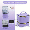 purple  Double‑layer woven storage, scientifically organized with large capacity—Professional Nail Tool Carry‑on Bag, keeping tools perfectly ordered.