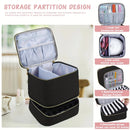 BLUE Double‑layer woven storage, scientifically organized with large capacity—Professional Nail Tool Carry‑on Bag, keeping tools perfectly ordered.