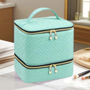BLUE Double‑layer woven storage, scientifically organized with large capacity—Professional Nail Tool Carry‑on Bag, keeping tools perfectly ordered.