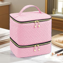BLUE Double‑layer woven storage, scientifically organized with large capacity—Professional Nail Tool Carry‑on Bag, keeping tools perfectly ordered.