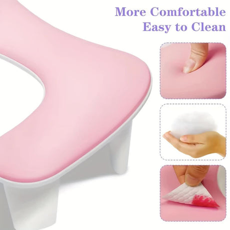 Pink This handheld nail care device integrates a U-shaped pillow and comes with a portable detachable stand. Designed with an inclined PU material and a sturdy base, it is crafted for both comfort and portability.