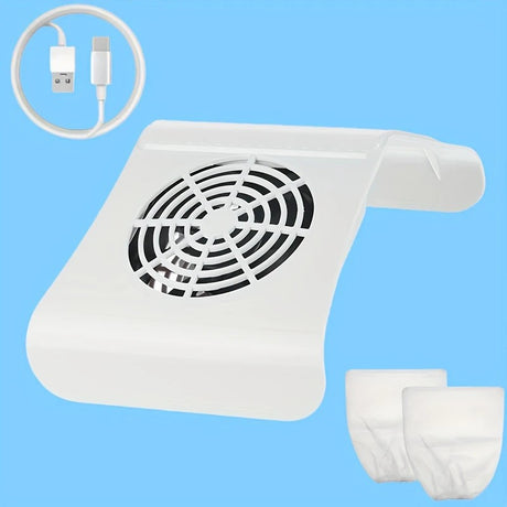 Nail Dust Collector: USB-Powered, Strong Suction, One-Touch Operation, Say Goodbye to Dust Troubles.PINK