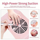 Nail Dust Collector: USB-Powered, Strong Suction, One-Touch Operation, Say Goodbye to Dust Troubles.WHITE