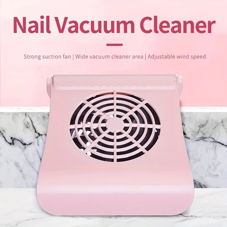 Nail Dust Collector: USB-Powered, Strong Suction, One-Touch Operation, Say Goodbye to Dust Troubles.WHITE