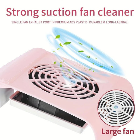 Nail Dust Collector: USB-Powered, Strong Suction, One-Touch Operation, Say Goodbye to Dust Troubles.GREEN