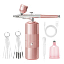 Pink Portable Wireless Airbrush Kit, Versatile for Nail Art, Painting, Makeup, and Model Making