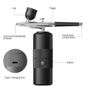 Pink Portable Wireless Airbrush Kit, Versatile for Nail Art, Painting, Makeup, and Model Making