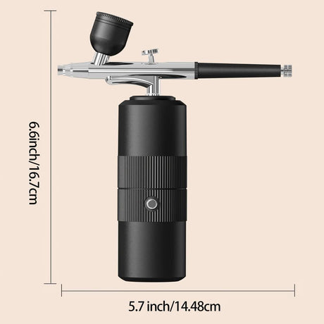 Pink Portable Wireless Airbrush Kit, Versatile for Nail Art, Painting, Makeup, and Model Making