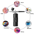 Green  Portable Wireless Airbrush Kit, Versatile for Nail Art, Painting, Makeup, and Model Making