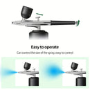 Green  Portable Wireless Airbrush Kit, Versatile for Nail Art, Painting, Makeup, and Model Making