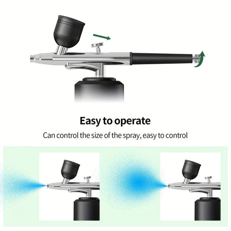 Green  Portable Wireless Airbrush Kit, Versatile for Nail Art, Painting, Makeup, and Model Making
