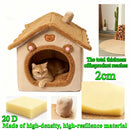 1 Pet Bed House for Cats, Detachable and Washable Cat House, Soft and Warm Winter Cat Bed, Small Dog Cave Nest( NO: L)