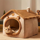1 Pet Bed House for Cats, Detachable and Washable Cat House, Soft and Warm Winter Cat Bed, Small Dog Cave Nest( NO:M)
